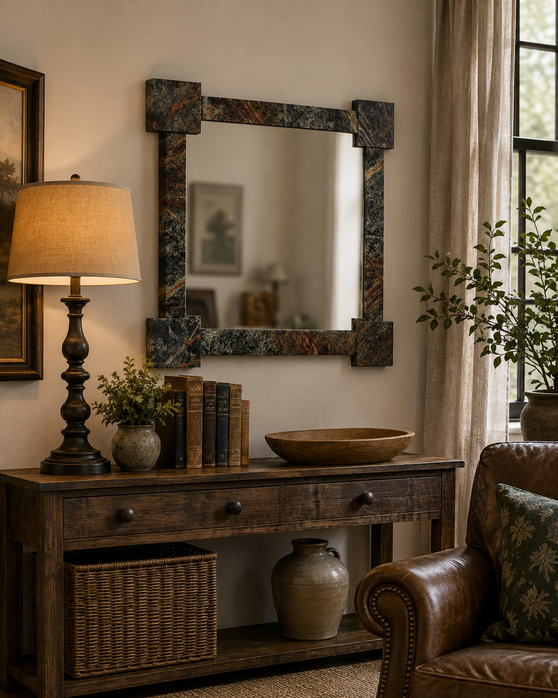 Mirror - Square - Marble