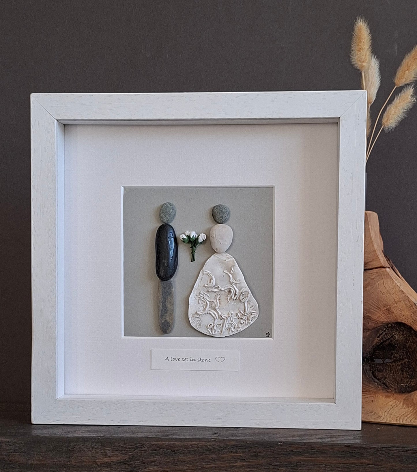 Catch My Drift - Pebble Art - Bride and Groom