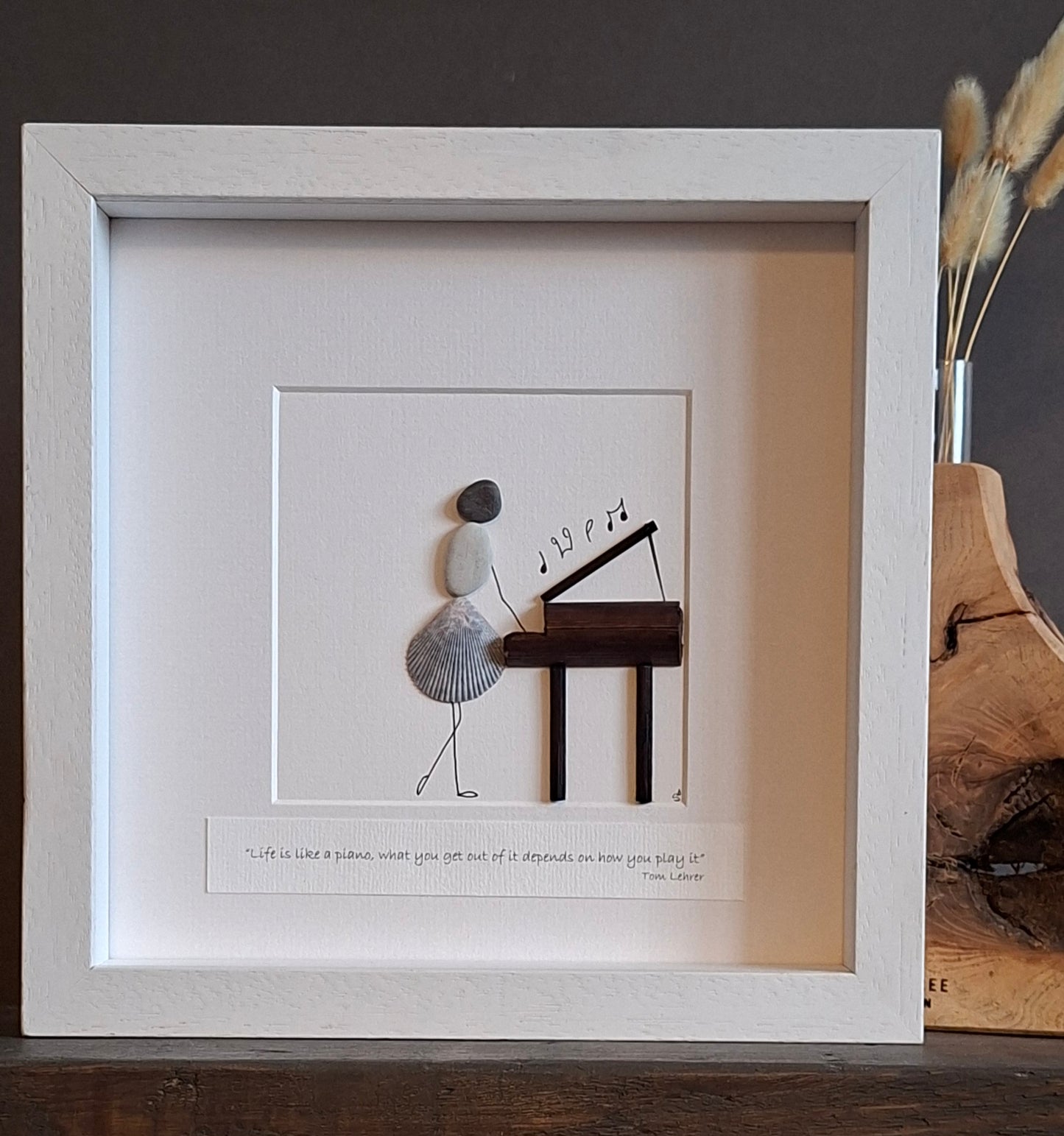 Catch My Drift - Pebble Art - Piano Girl