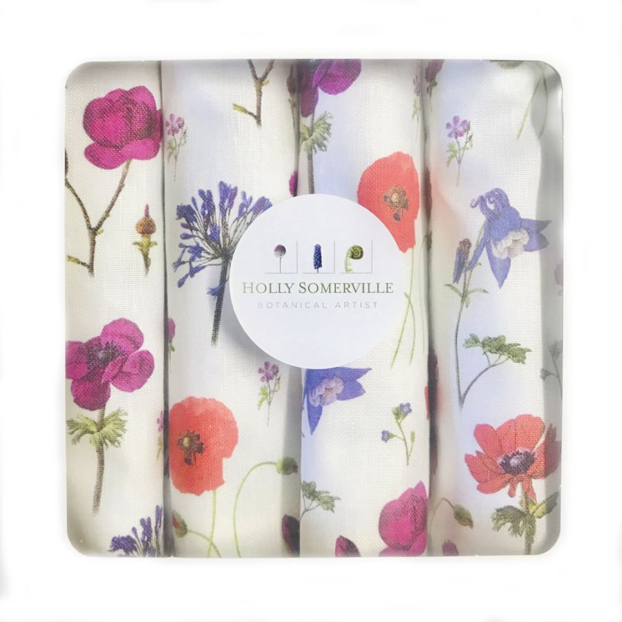 Botanical Art - Napkins Box of 4