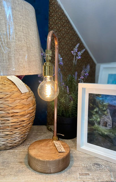 Vintage Copper Pipe Table Lamp