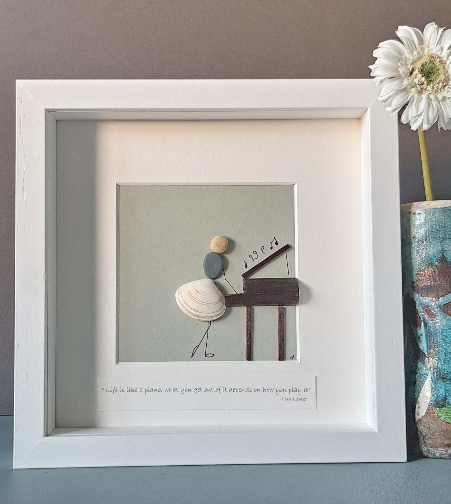 Catch My Drift - Pebble Art - Piano Girl