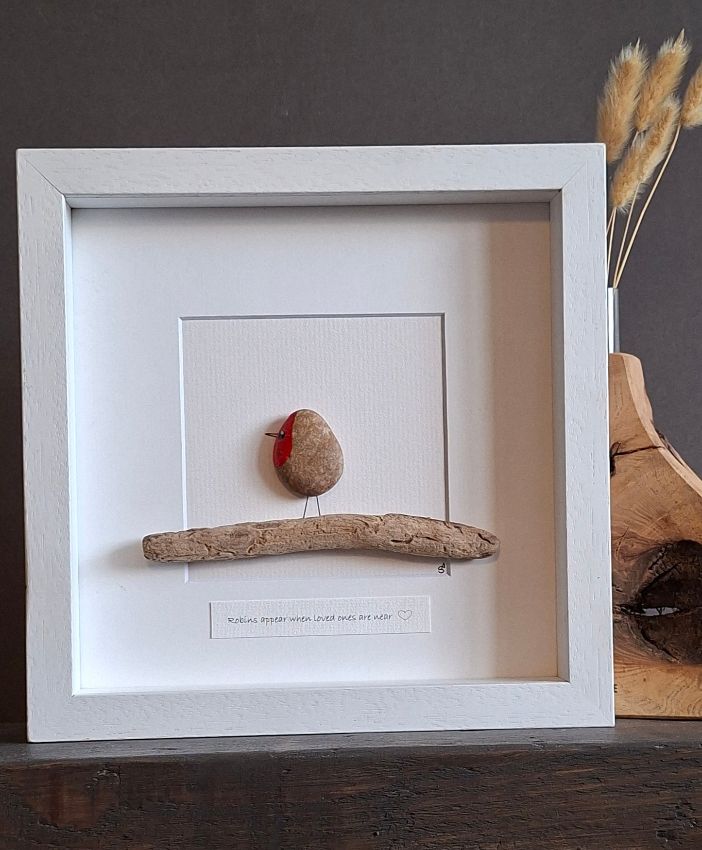 Catch My Drift - Pebble Art - Red Robin