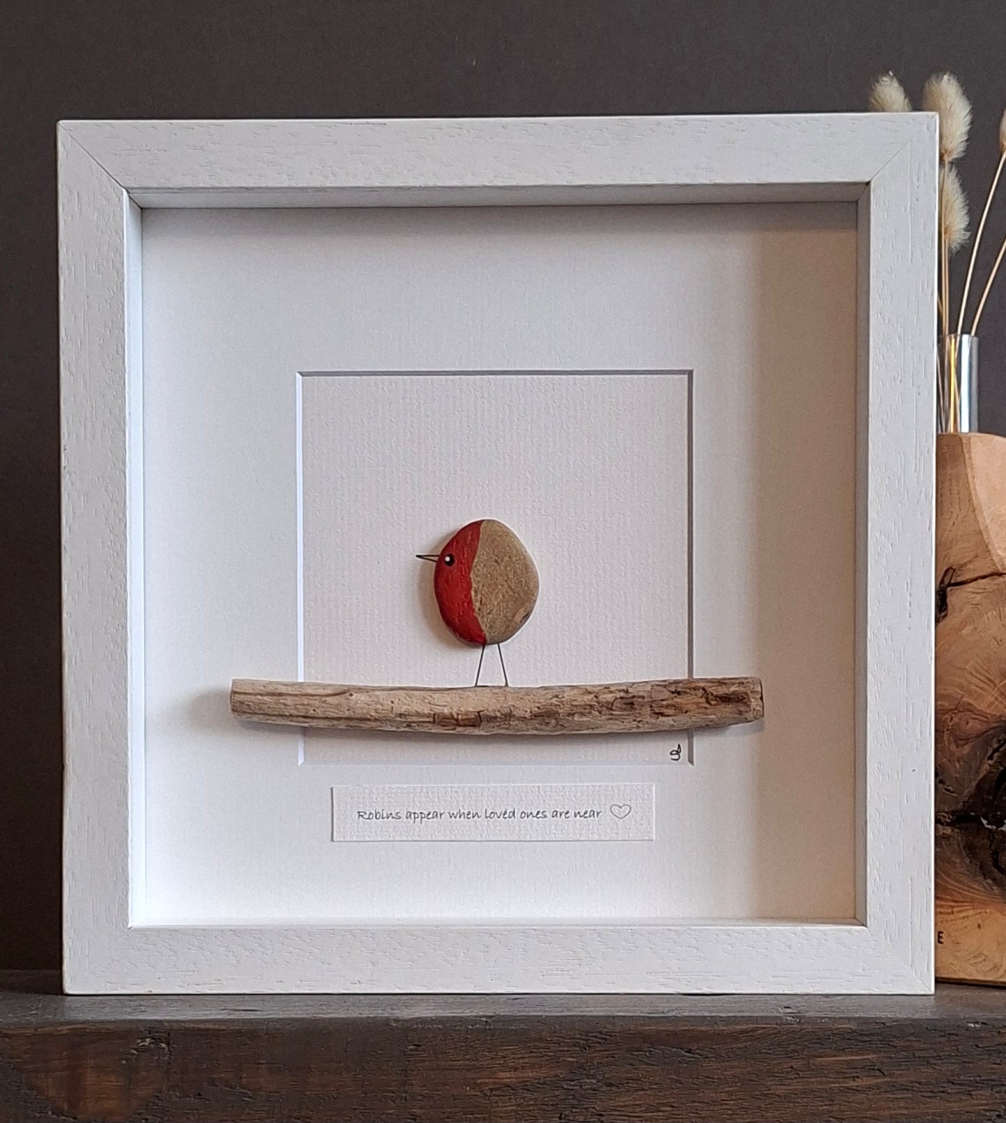 Catch My Drift - Pebble Art - Red Robin