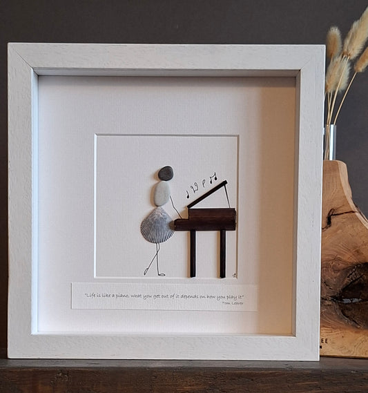 Catch My Drift - Pebble Art - Piano Girl