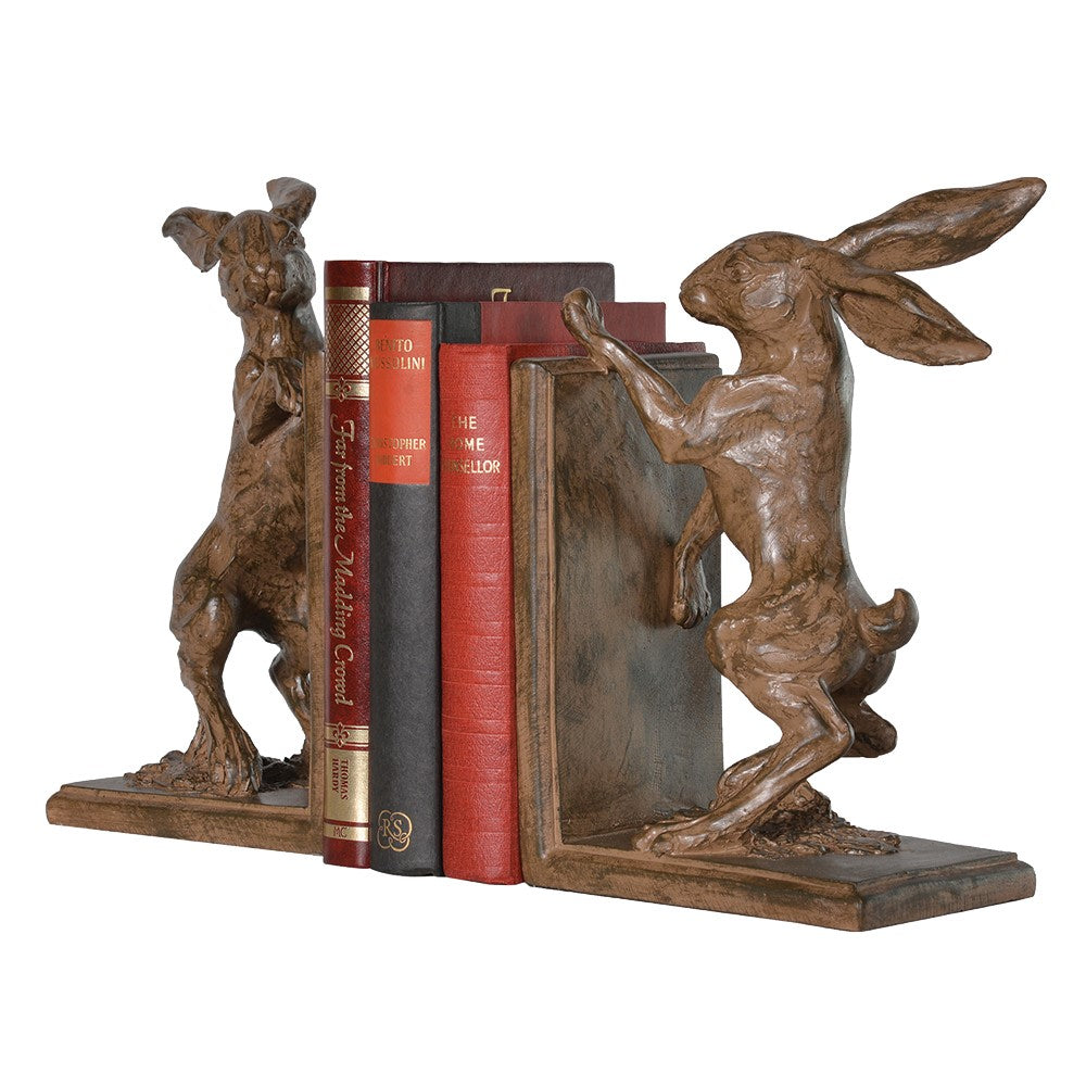 Bookends - Boxing Hares