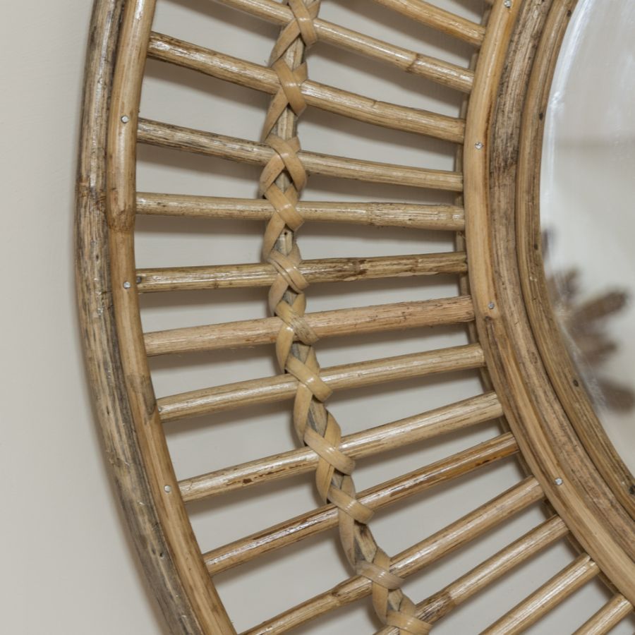 Round Mirror - Cane