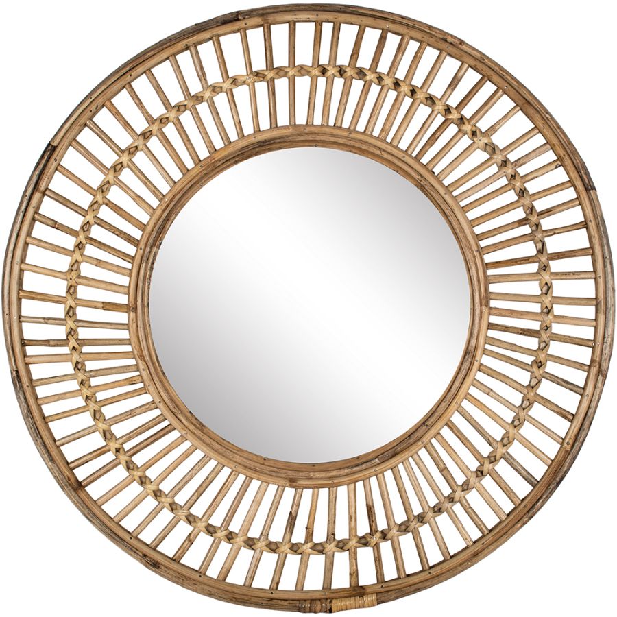 Round Mirror - Cane