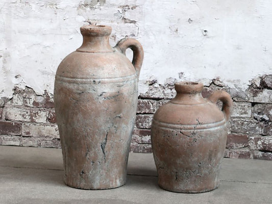 Rustic Terracotta Bottle w. handle