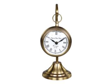 Table Mirror - Antigue Brass Clock on foot