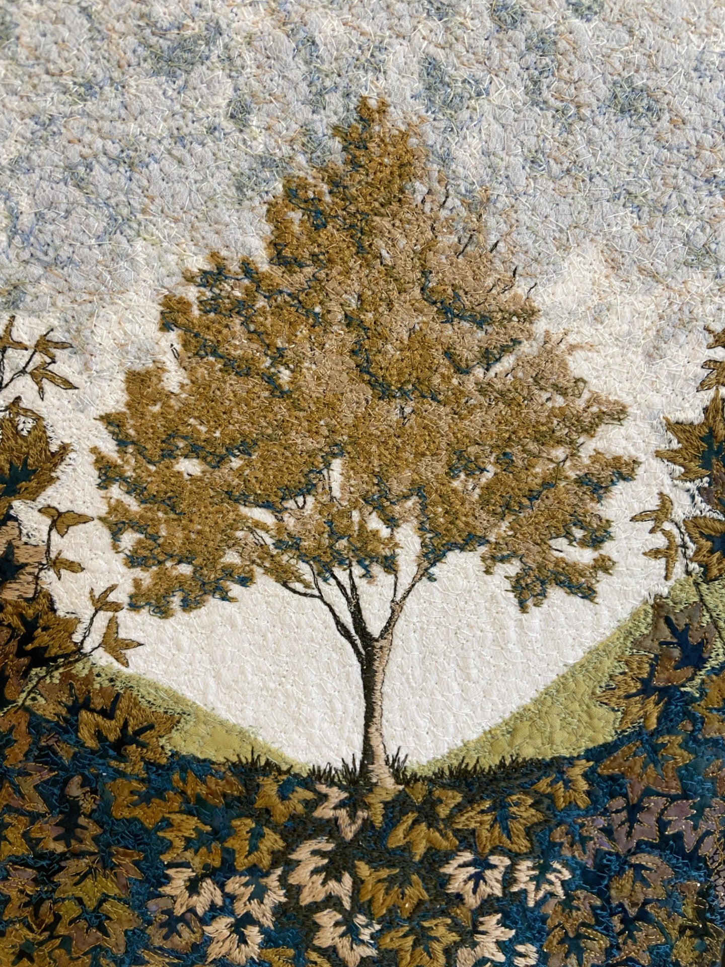 Textile Art - Eileen McNulty - Amber Leaves