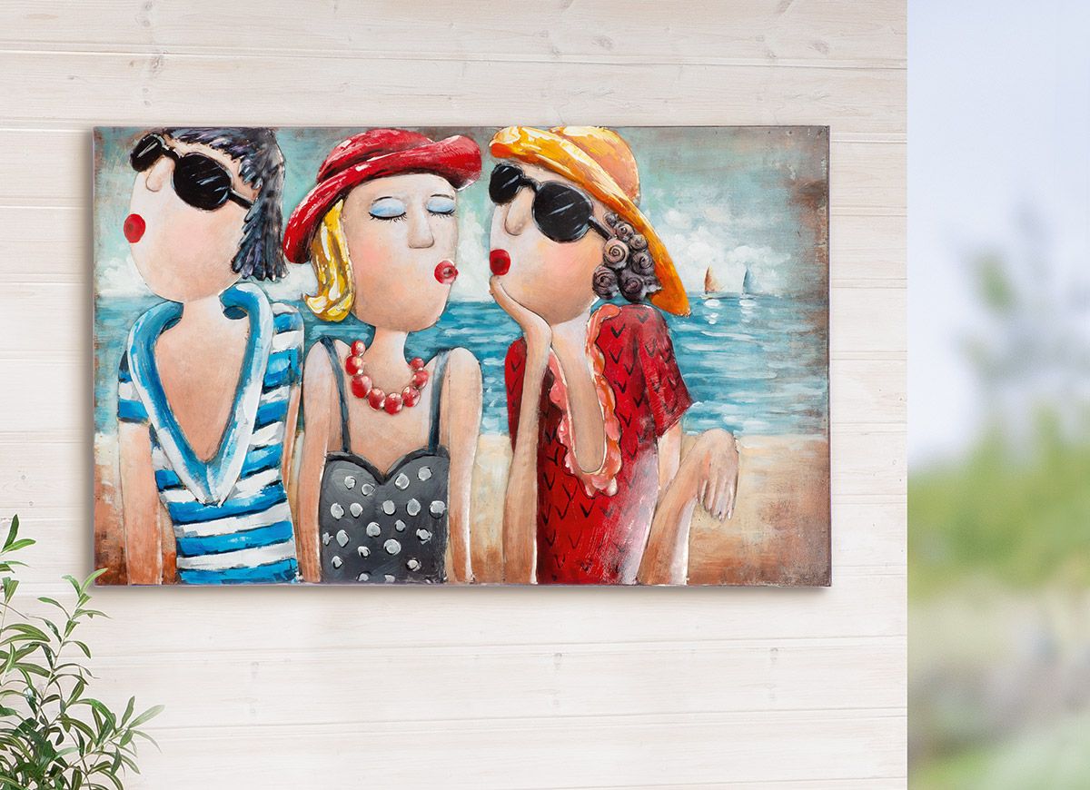 Beach Girls  - Metal Art
