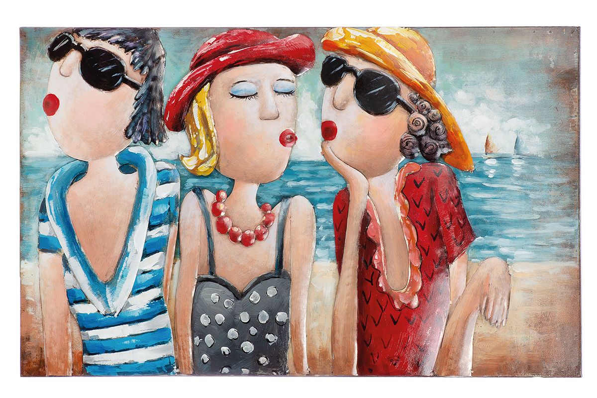 Beach Girls  - Metal Art
