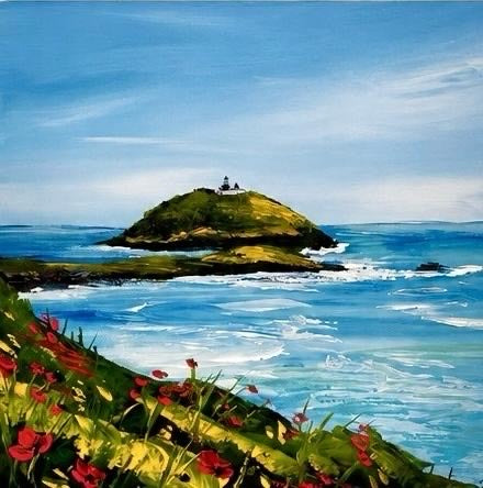 Helen Condon Art - Atlantic  Blooms / Ballycotton Cliff