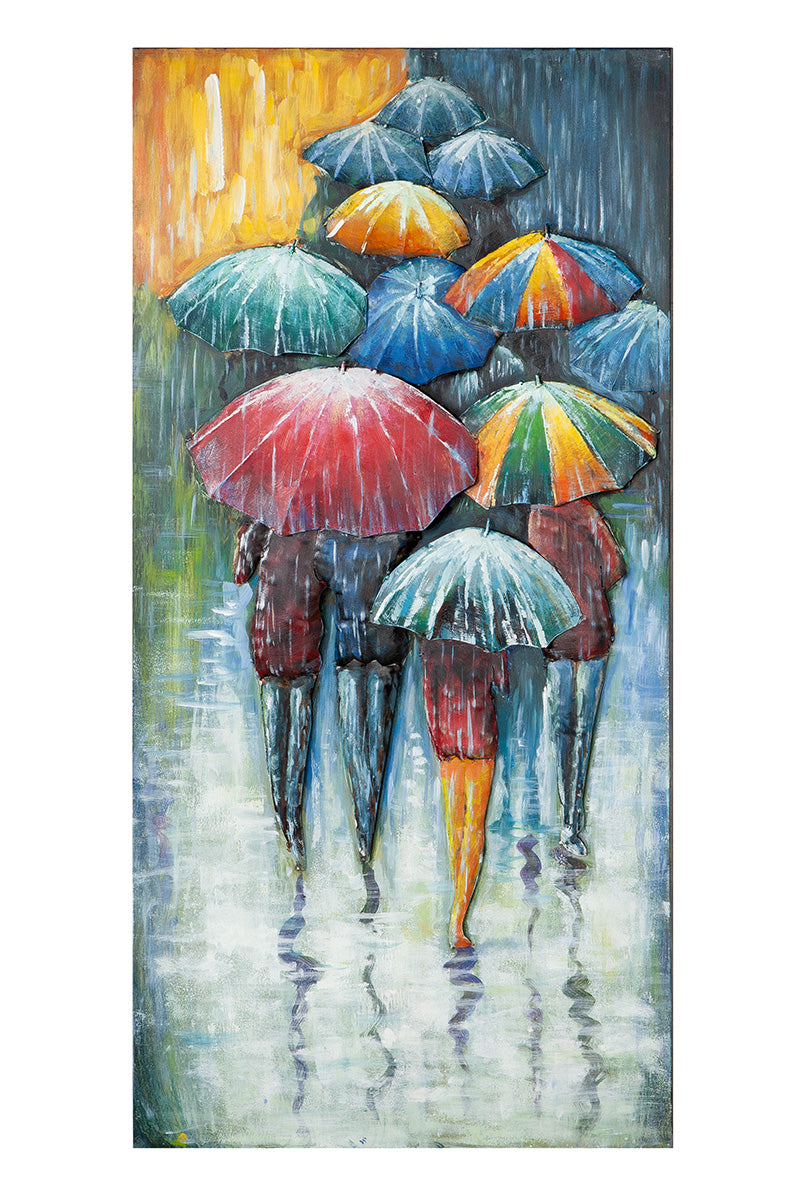 Umbrella Meeting - Metal Art