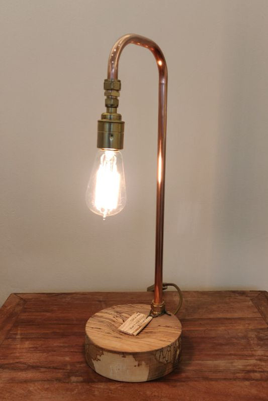 Vintage Copper Pipe Table Lamp