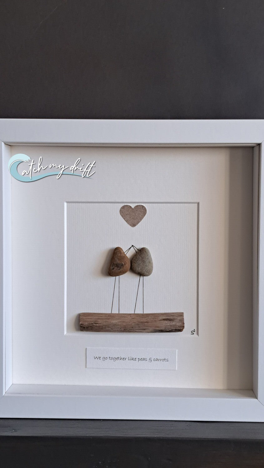 Catch My Drift - Pebble Art - Love Birds