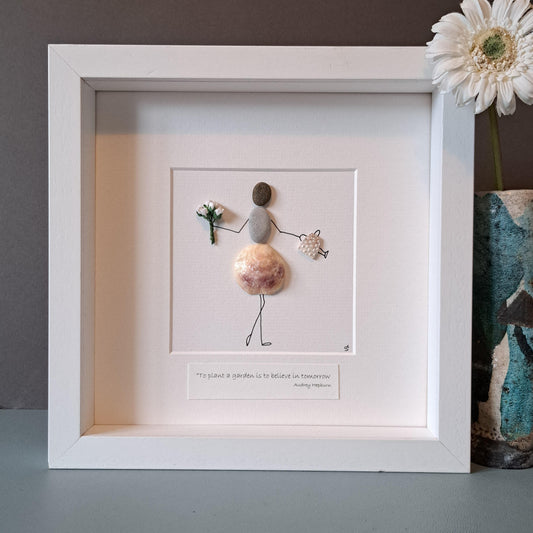 Catch My Drift - Pebble Art - Girl with watering can